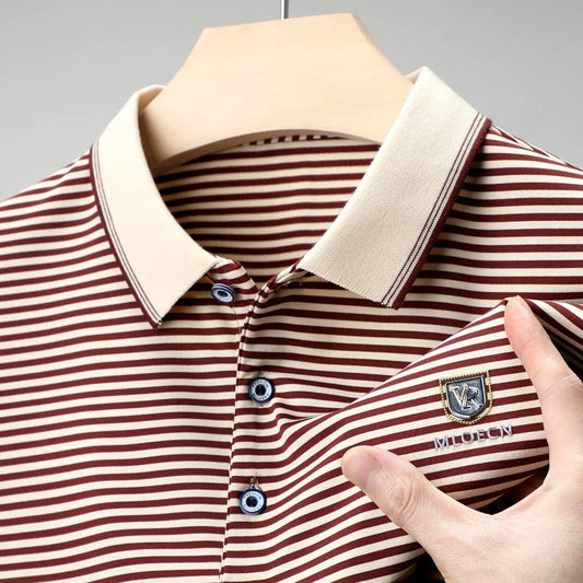 Kurzarm-Poloshirts mit Nadelstreifen für Herren