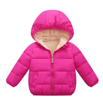 Manteaux d'hiver chauds pour enfants - Vestes de ski à capuche en peluche