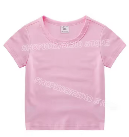 Kid's 2 Pcs Cartoon Number Print Round Neck T-shirt Dress