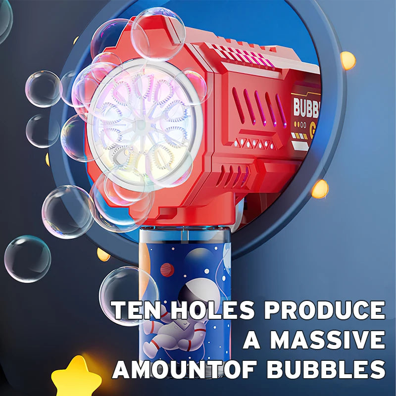 Fully Automatic Space Bubble Gun Outdoor Bubble Machine Toy