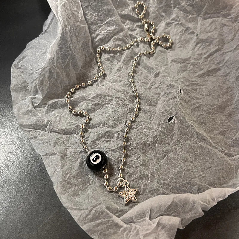 Collier unisexe avec pendentif étoile en cuir et corde 