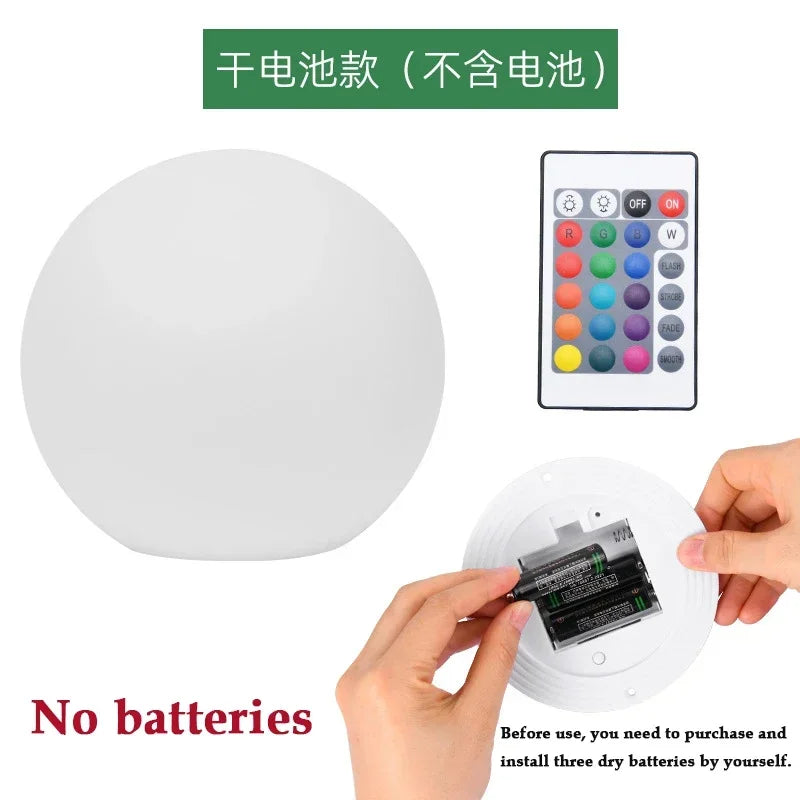 Lumières de boule de jardin LED télécommandées - Décoration extérieure