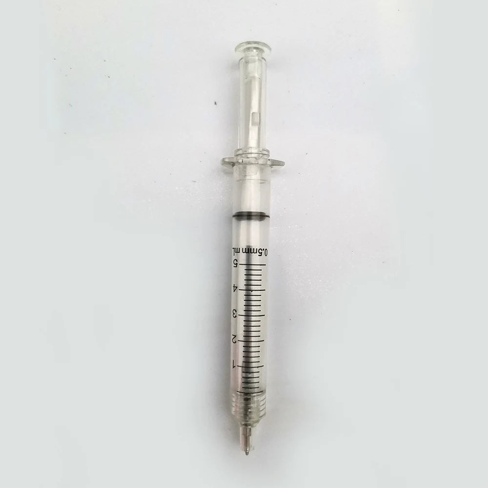 Kugelschreiber mit Krankenschwesterspritze, 0,5 mm Geltinte