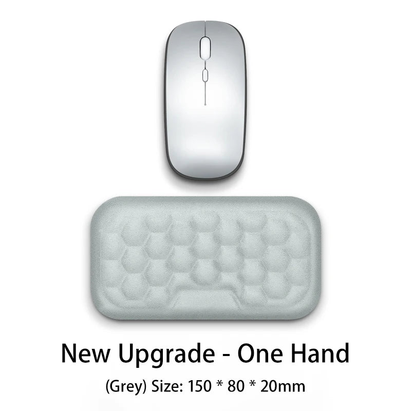 Tapis de souris ergonomique avec repose-poignet en mousse à mémoire de forme - Tapis de bureau pour support de saisie