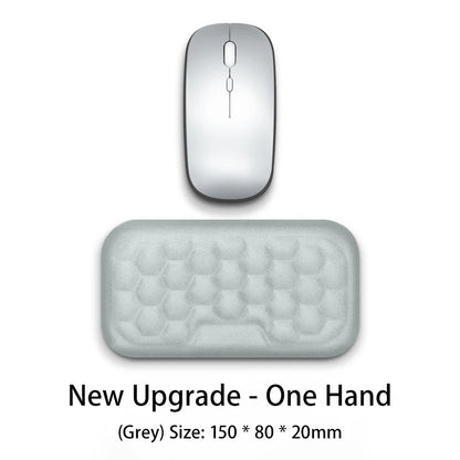 Tapis de souris ergonomique avec repose-poignet en mousse à mémoire de forme - Tapis de bureau pour support de saisie