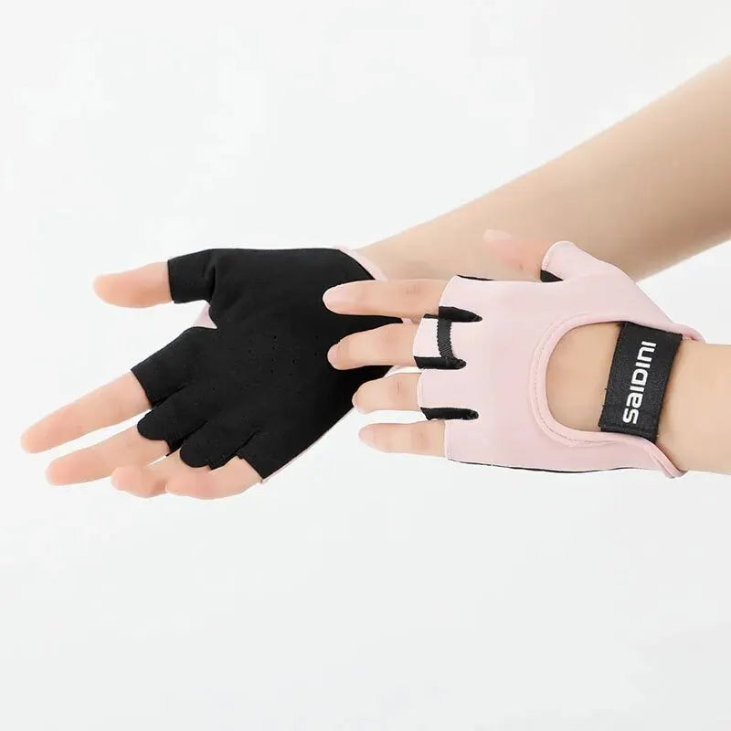 Women’s Half-Finger Sports Gloves – Shock-Absorbing