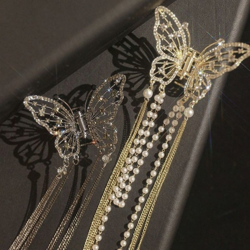 Pearl Tassel Hair Clip