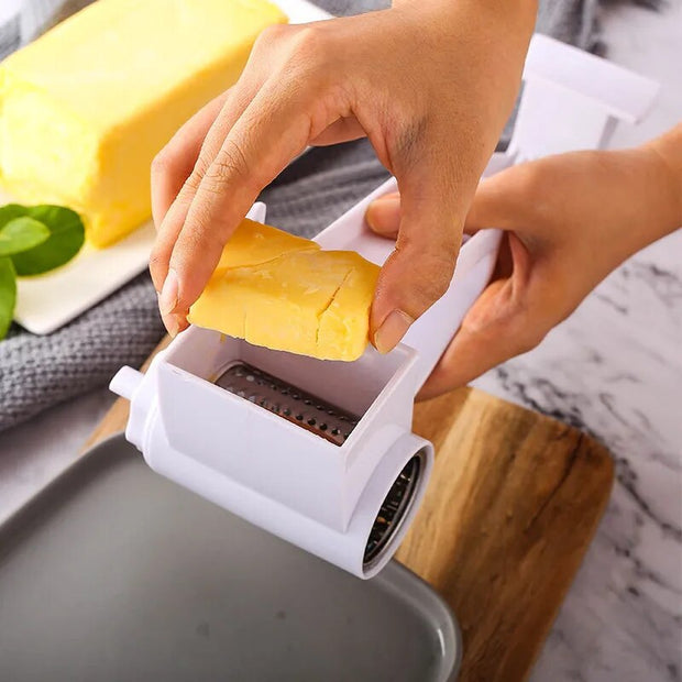 Hand-Cranked Rotating Cheese Grater
