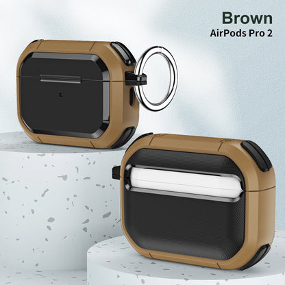 Étui pour AirPods avec verrouillage sécurisé et camouflage gris