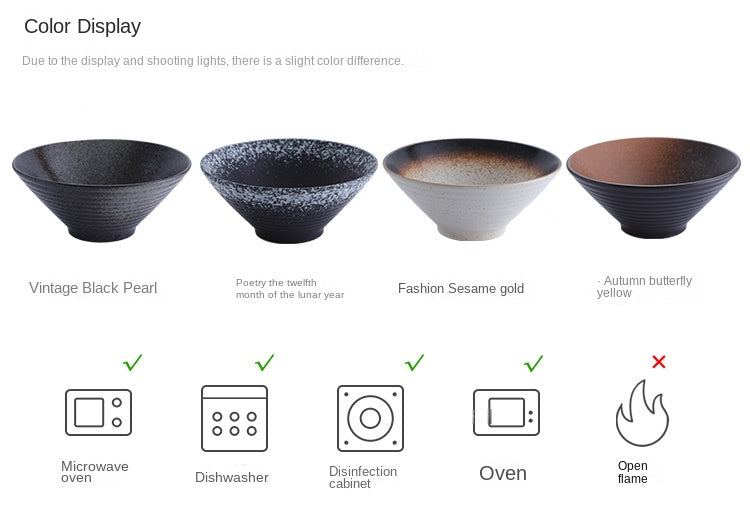 Large Japanese Ramen Bowls for Noodle Soup