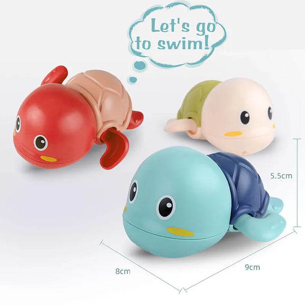 Clockwork Turtle and Whale Bath Toys for Kids
