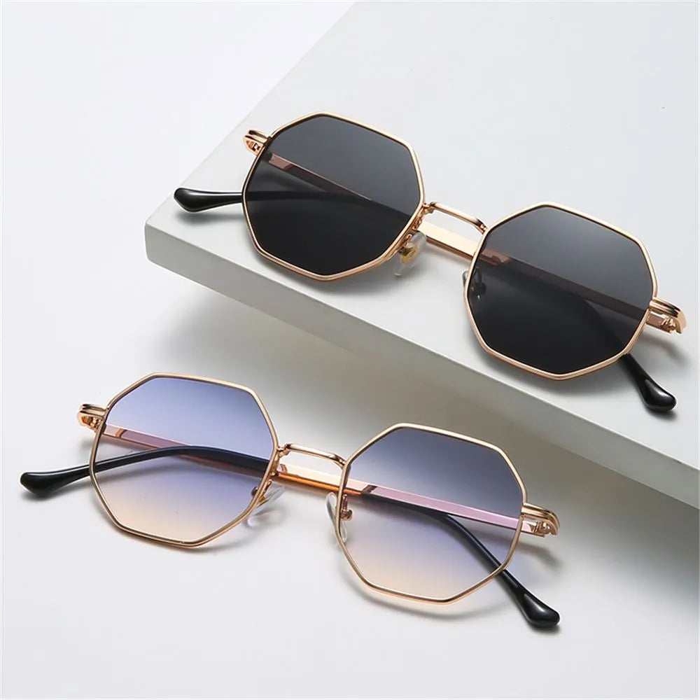 square glasses, metal frame sunglasses