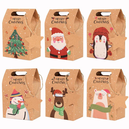 6pcs Merry Christmas Candy Gift Boxes for Festive Decor