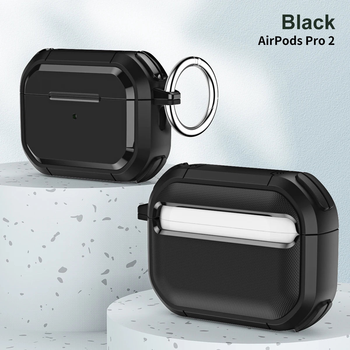 Étui pour AirPods avec verrouillage sécurisé et camouflage gris