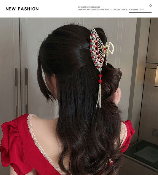 Haarspangen-Set mit Quasten im chinesischen Stil