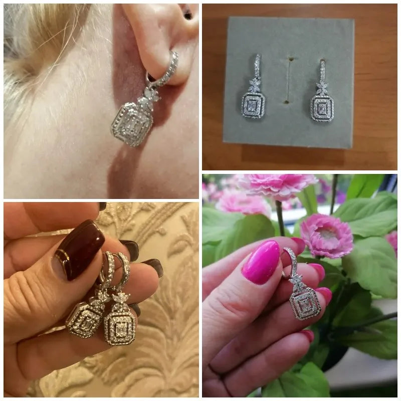 Women's Silver Dangle Earrings
