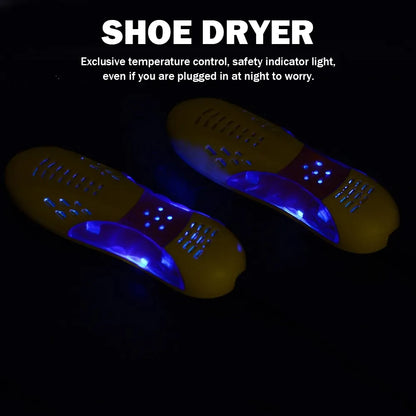 Electric Shoe Dryer and Deodorizer with Heat, UV Odor Eliminator, Dehumidifier, Foot Warmer Household Device