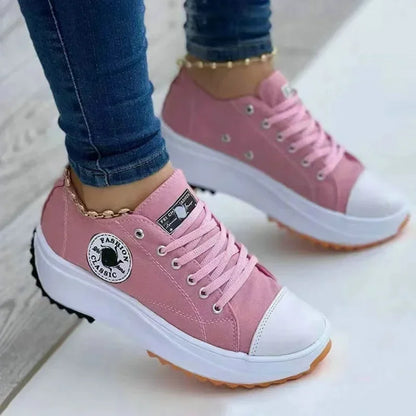 Ladies Breathable Flat Canvas Shoes