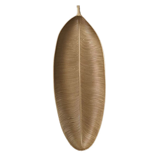 Plateau alimentaire feuille d'ananas doré