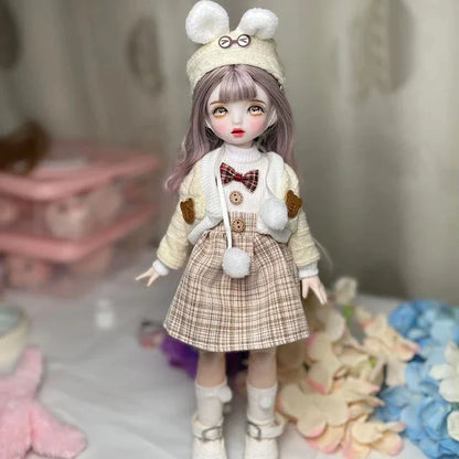 Poupée BJD 30 cm 1/6, ensemble complet avec 3 paires d'yeux – Jouet tendance et mignon pour filles