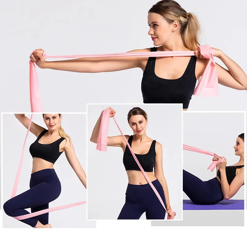 Natural Latex Resistance Bands - Elastic Yoga & Pilates Training Accessories