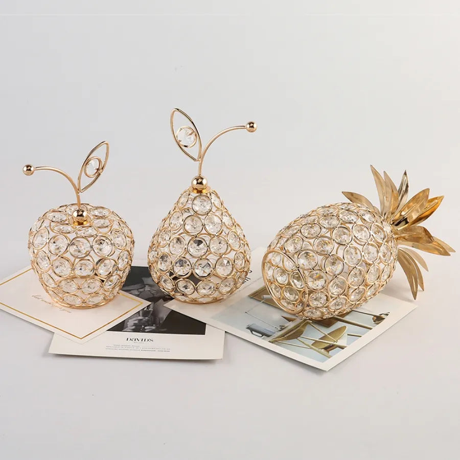 Gold Crystal Pineapple Ornament