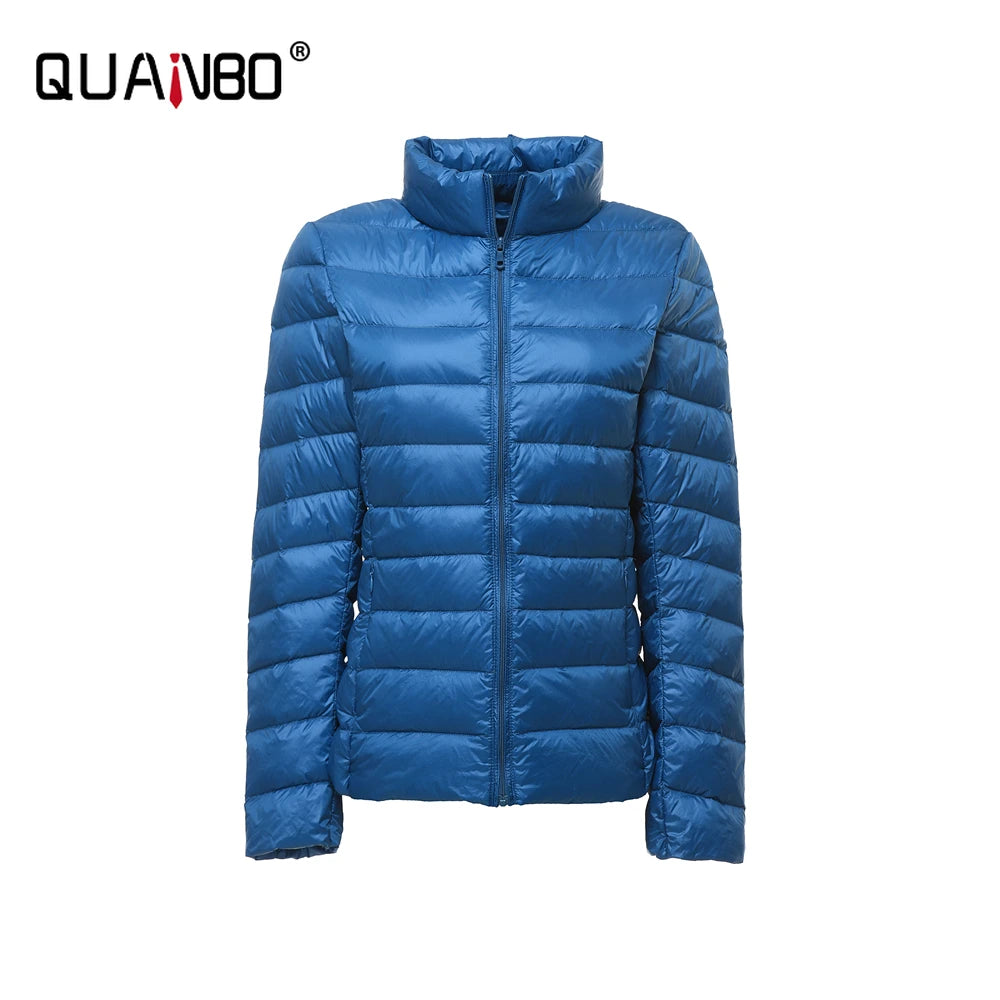 Women's Lightweight Spring Puffer Jacket - Slim Fit