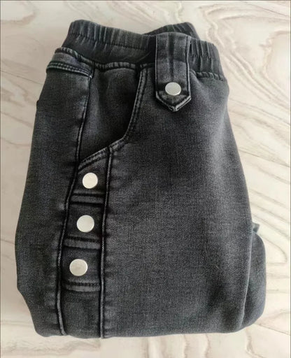 Vintage-Röhrenjeans-Set mit hoher Taille