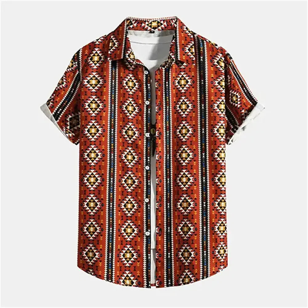 Men's Retro Floral Print Shirts