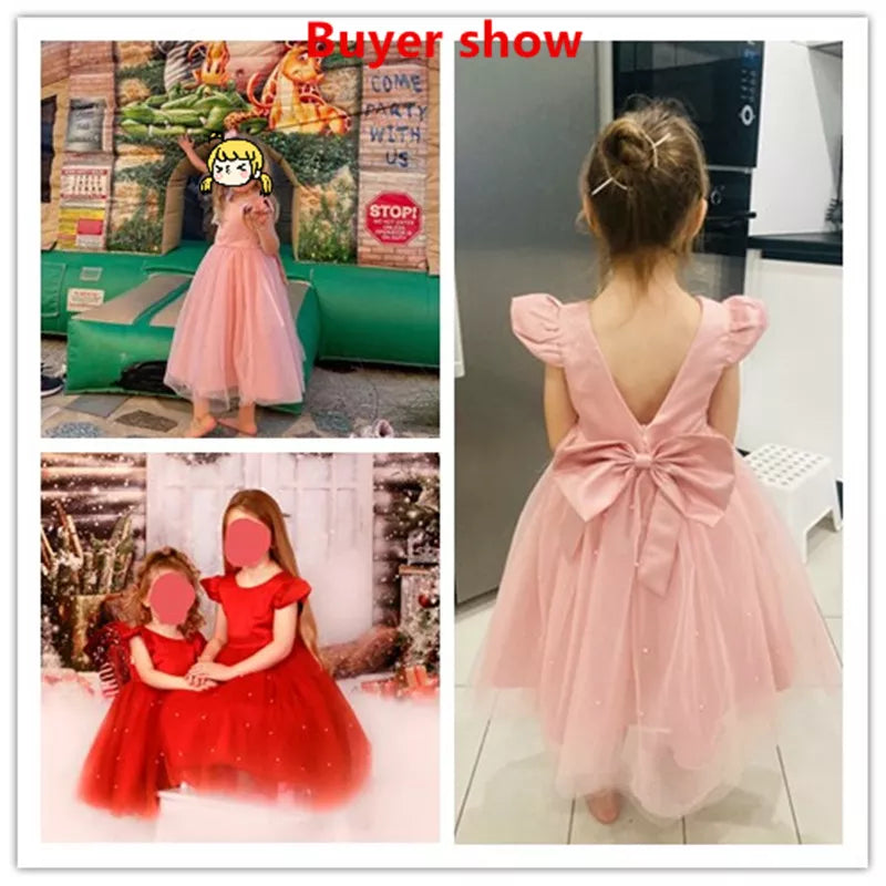 Toddler Girl Red Christmas Princess Dress 12M Baby