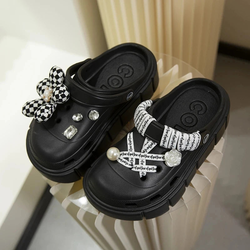 Summer tooling platform sandals cave slippers