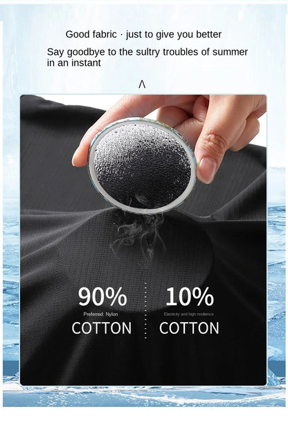 Men's Short Seleve Quick Dry Ice Silk Sport Running T-Shirts