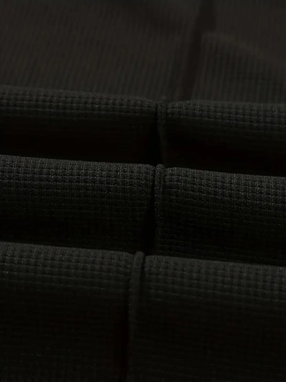 High Waist Men's Waffle Suit Pants