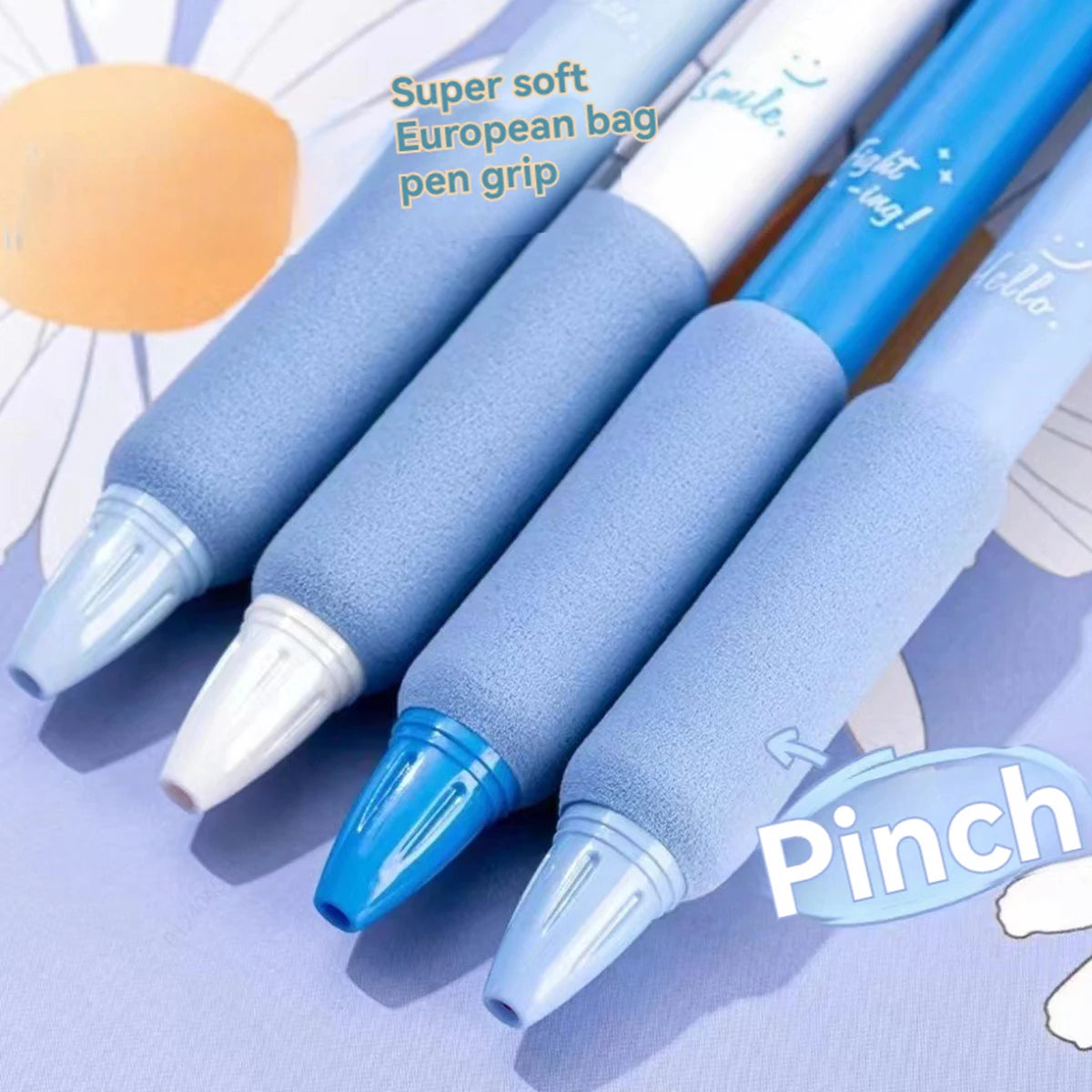 4PCS Green Series 0.5MM Gel Pens Pack