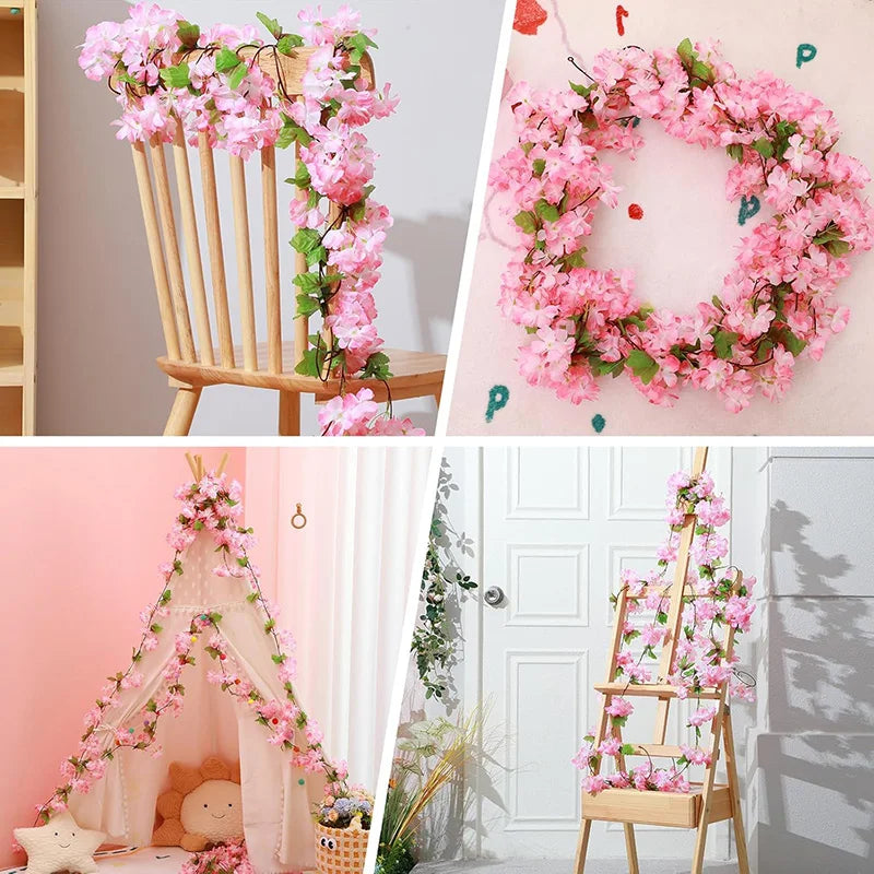 Silk Cherry Blossom Sakura Garland Home & Party Decoration