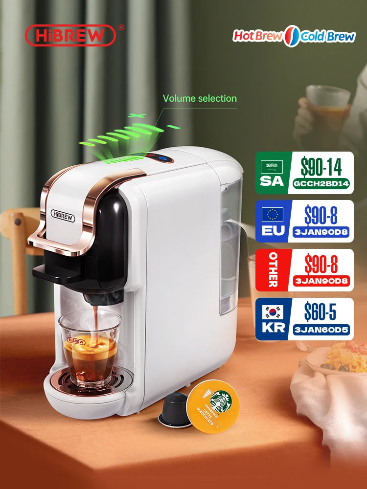 Vielseitige 5-in-1-Kapselkaffeemaschine 