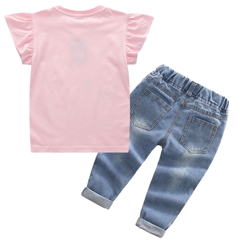 Ensemble 2 pièces Minnie Mickey Enfant T-shirt + Jean