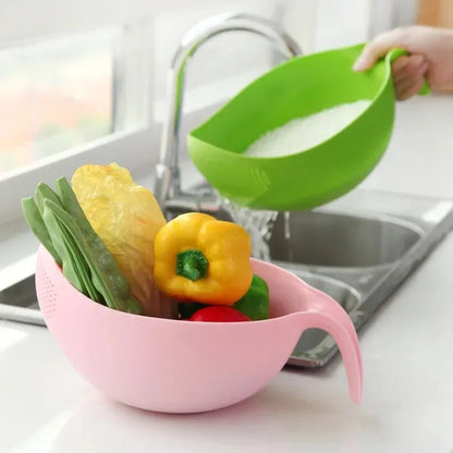 Multi-Function Rice Washing and Strainer Basket