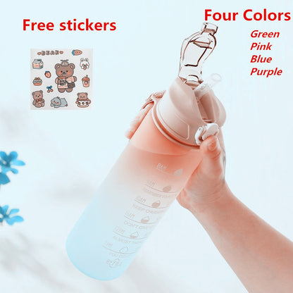 Kids' 900ml Straw Water Bottle