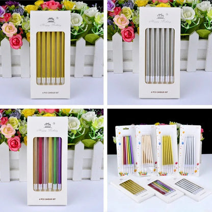 6PCS Creative Pencil Style Birthday Candles - Long Rod Cake