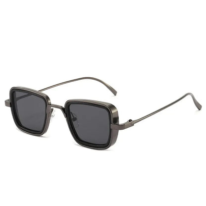 Neue quadratische Retro-Sonnenbrille im Steampunk-Stil mit UV400-Schutz für Damen und Herren