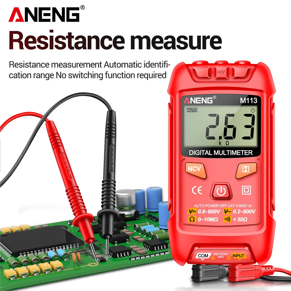 M113 Mini-Taschenmultimeter - Tragbarer Tester, 1999 Zähler