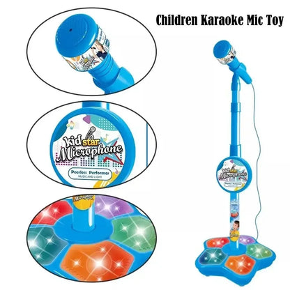 Kids Microphone with Stand Karaoke Music Instrument Educational Brain-Training Toy