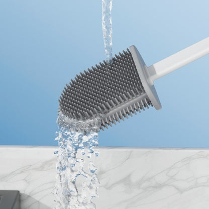 Silicone Toilet Brush Set - Modern Bathroom Cleaner