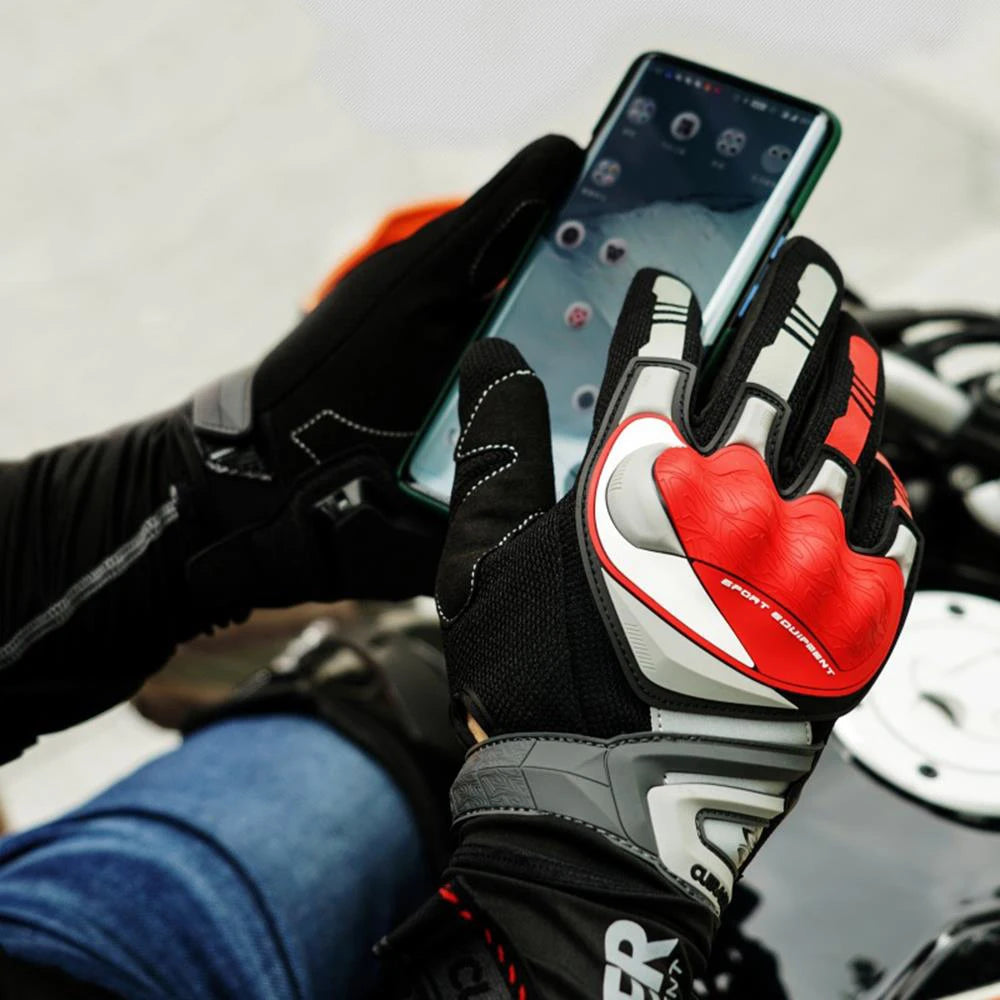 Breathable Full-Finger Motorcycle Touchscreen Gloves – Protective