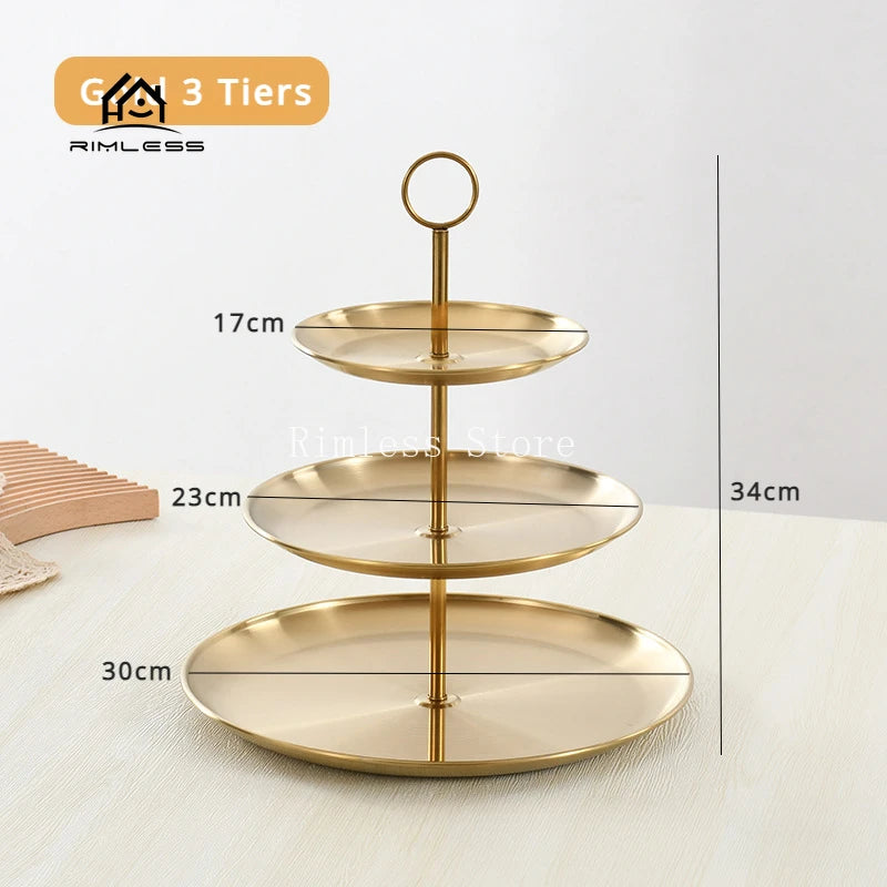 Round 2/3 Tier Wooden Cake Stand for Events