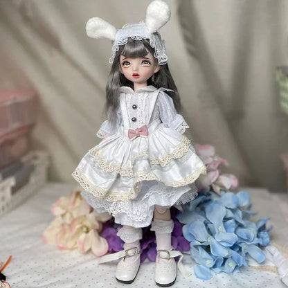 Poupée BJD 30 cm 1/6, ensemble complet avec 3 paires d'yeux – Jouet tendance et mignon pour filles