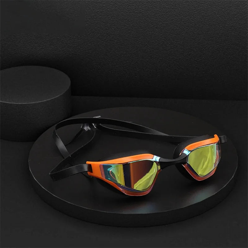 Lunettes de natation réglables en silicone – Protection anti-buée/UV pour adulte pour utilisation en piscine