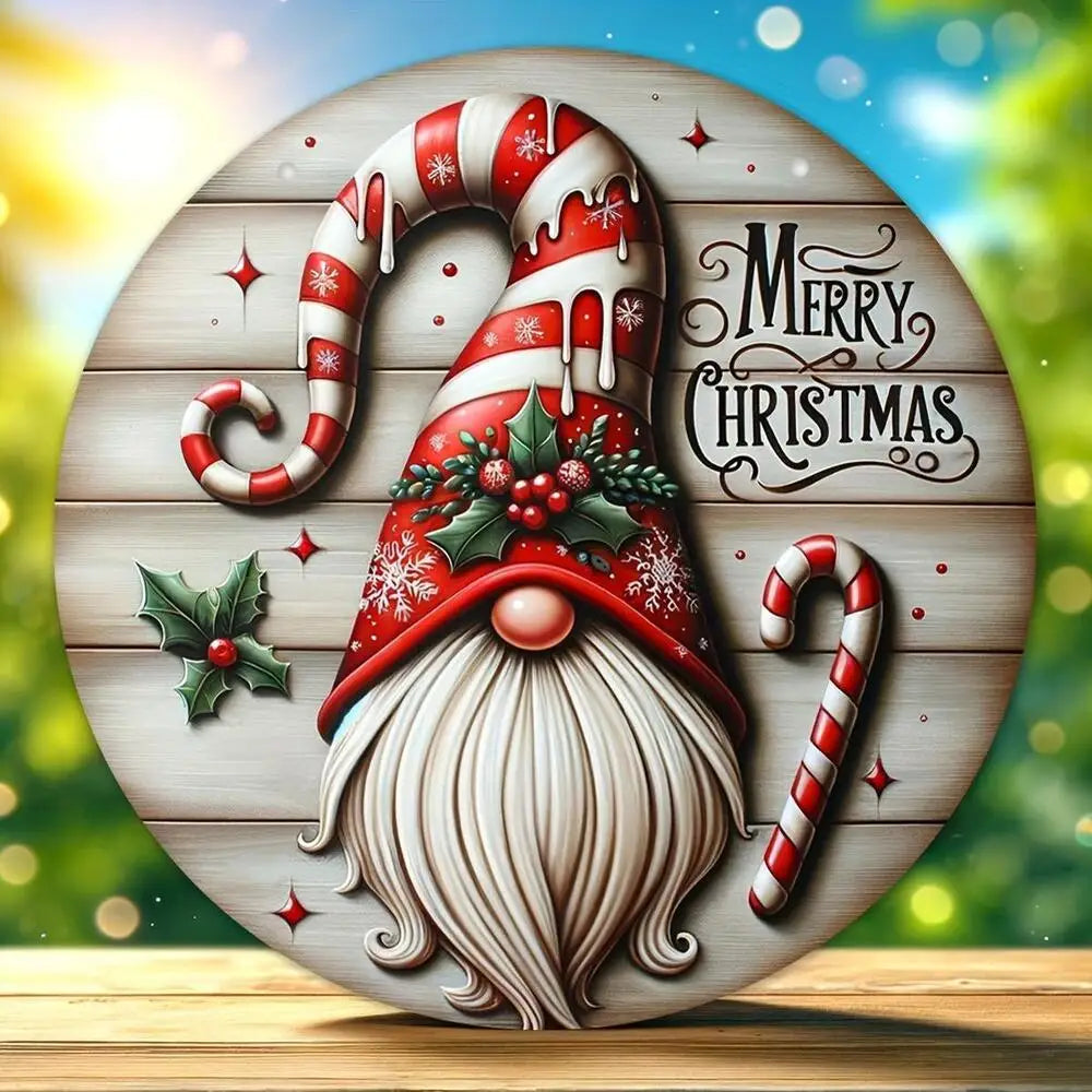 Wooden Merry Christmas Hanging Sign - Festive Holiday Decoration