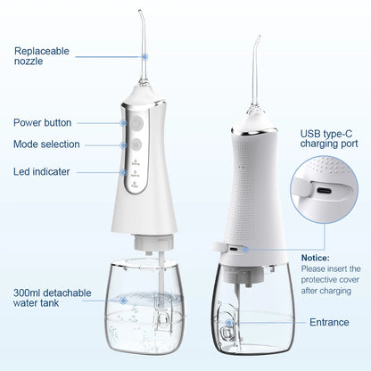 Rechargeable Dental Water Flosser with Nozzles
